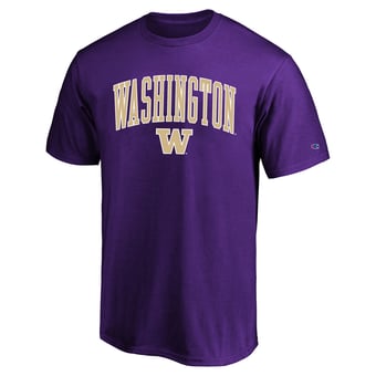 Men's Champion  Purple Washington Huskies Champion Big & Tall Team Arch Over Wordmark T-Shirt