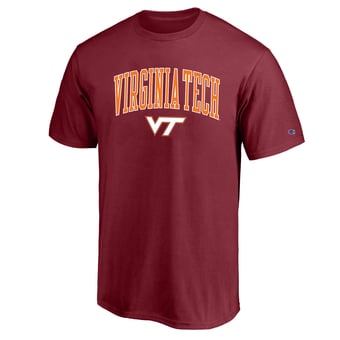 Men's Champion  Maroon Virginia Tech Hokies Champion Big & Tall Team Arch Over Wordmark T-Shirt