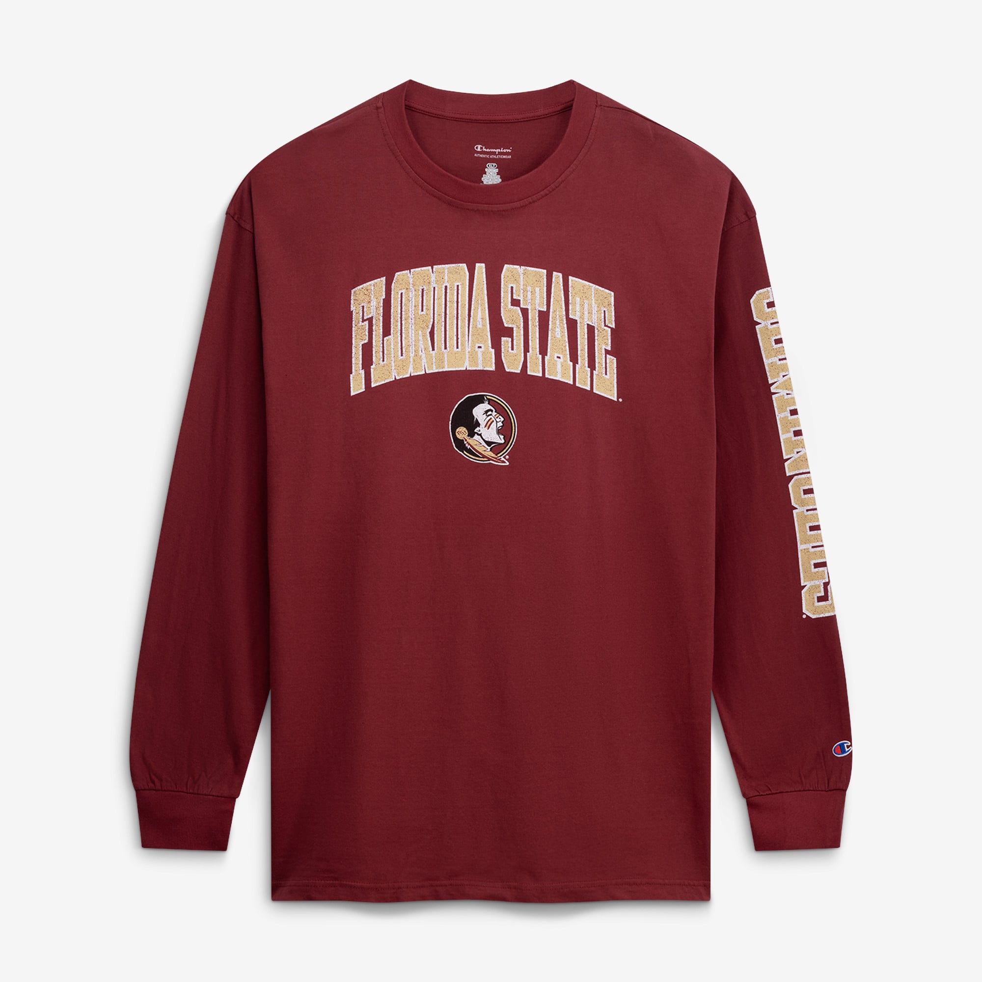 Men's Champion  Garnet Florida State Seminoles Big & Tall Arch Over Logo Long Sleeve T-Shirt