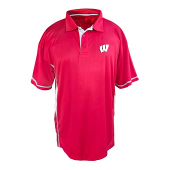 Men's Profile Red Wisconsin Badgers Big & Tall Color Block Panel Polo