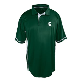 Men's Profile Green Michigan State Spartans Big & Tall Color Block Panel Polo