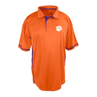 Men's Profile Orange Clemson Tigers Big & Tall Color Block Panel Polo