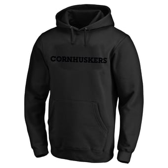 Men's Champion  Black Nebraska Huskers Big & Tall Tonal Hoodie