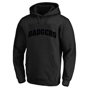 Men's Champion  Black Wisconsin Badgers Big & Tall Tonal Hoodie