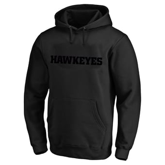 Men's Champion  Black Iowa Hawkeyes Big & Tall Tonal Hoodie