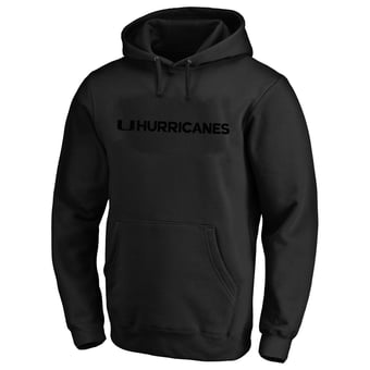 Men's Champion  Black Miami Hurricanes Big & Tall Tonal Hoodie