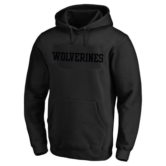 Men's Champion  Black Michigan Wolverines Big & Tall Tonal Hoodie