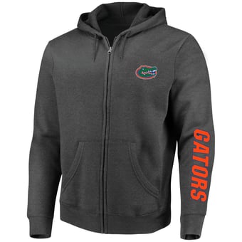Men's Champion Heather Charcoal Florida Gators Big & Tall Full-Zip Hoodie