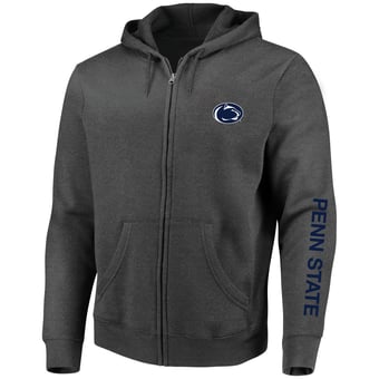 Men's Profile Heather Charcoal Penn State Nittany Lions Big & Tall Full-Zip Hoodie