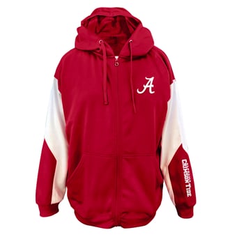 Men's Fanatics Crimson Alabama Crimson Tide Big & Tall Sleeve Block Full-Zip Hoodie