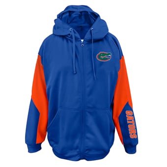 Men's Fanatics Royal Florida Gators Big & Tall Sleeve Block Full-Zip Hoodie