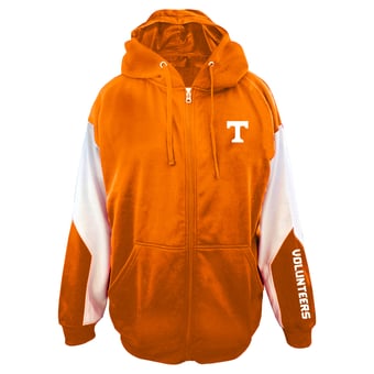 Men's Fanatics Tennessee Orange Tennessee Volunteers Big & Tall Sleeve Block Full-Zip Hoodie