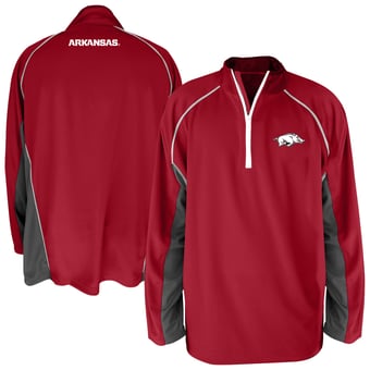 Men's Fanatics Cardinal Arkansas Razorbacks Big & Tall Quarter-Zip Raglan Jacket