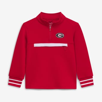 Toddler Garb Red Georgia Bulldogs Atlas Quarter-Zip Tri-Blend Pullover