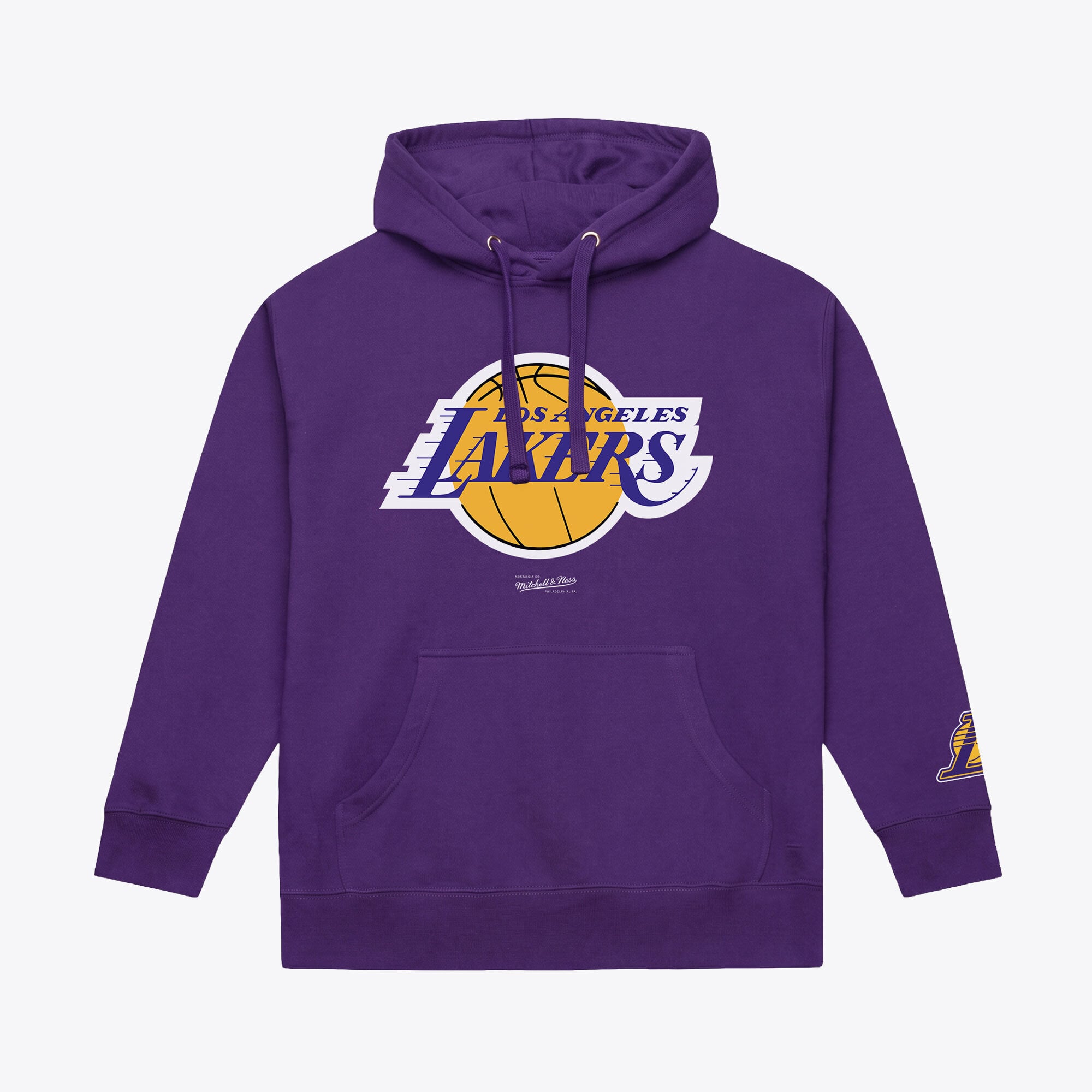 Men's Mitchell & Ness Purple Los Angeles Lakers Basic Fleece Hoodie