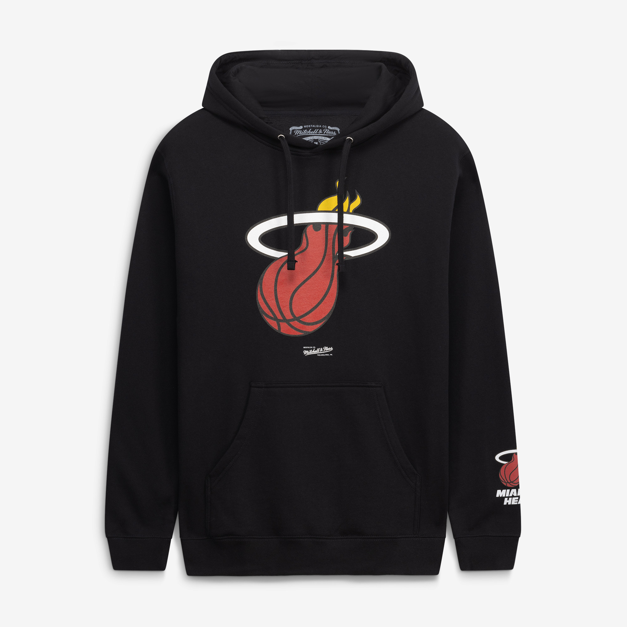 Men’s Mitchell & Ness Black Miami Heat Fleece Hoodie Men’s Mitchell & Ness Black Miami Heat Fleece Hoodie