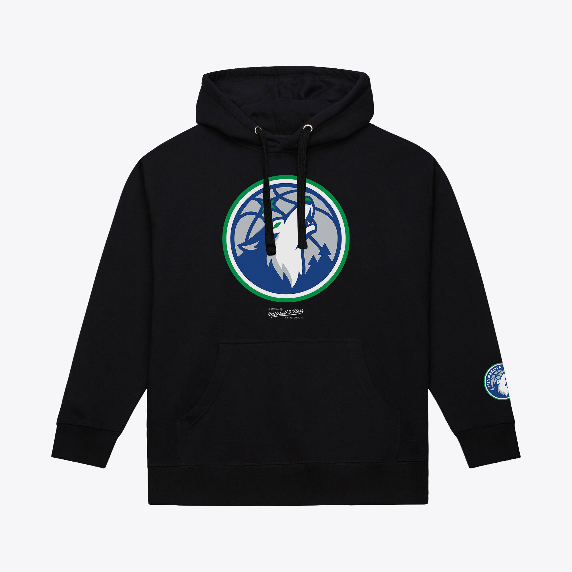 Men's Mitchell & Ness Black Minnesota Timberwolves Basic Fleece Hoodie