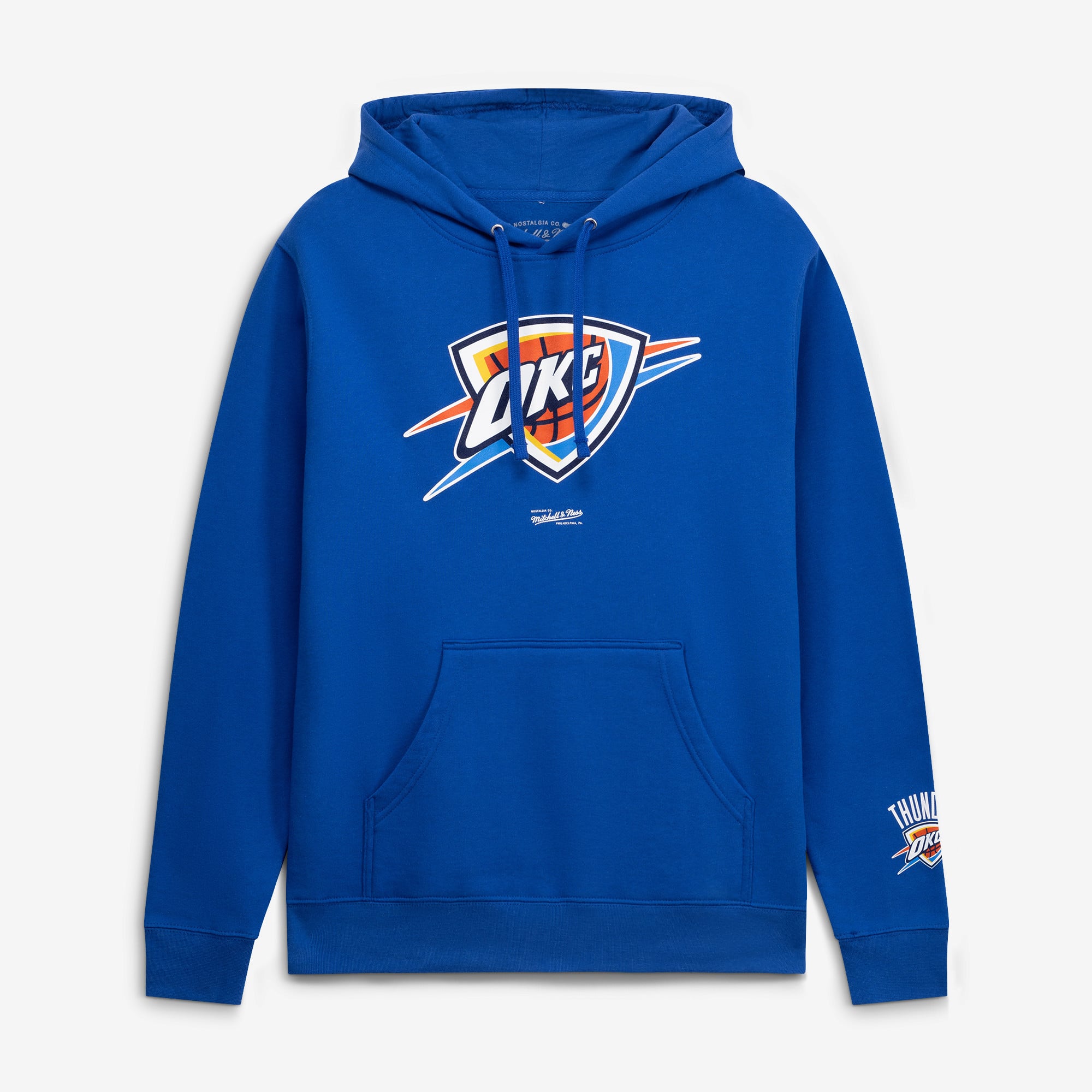 Men's Mitchell & Ness  Blue Oklahoma City Thunder Basic Fleece Hoodie