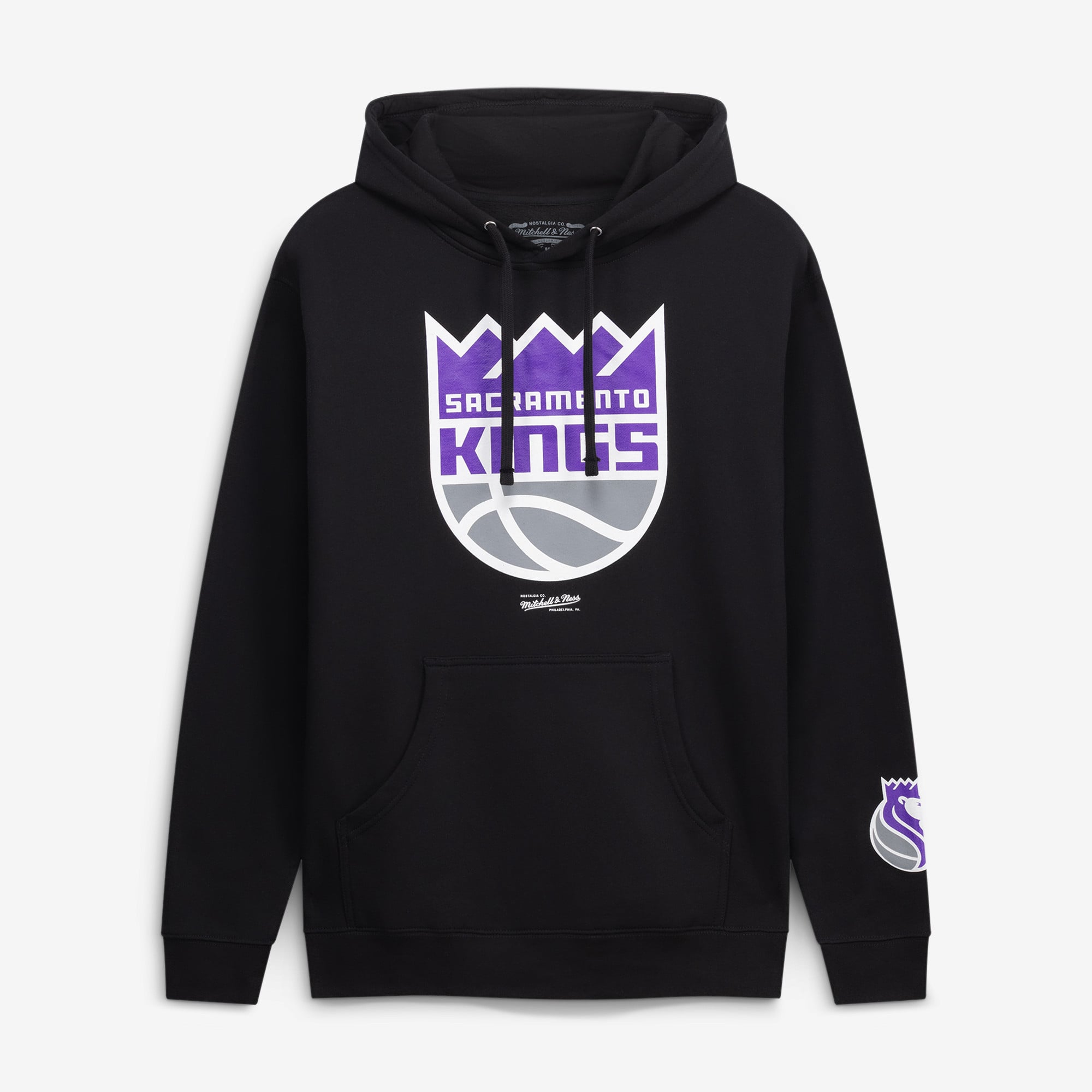 Men's Mitchell & Ness  Black Sacramento Kings Fleece Hoodie