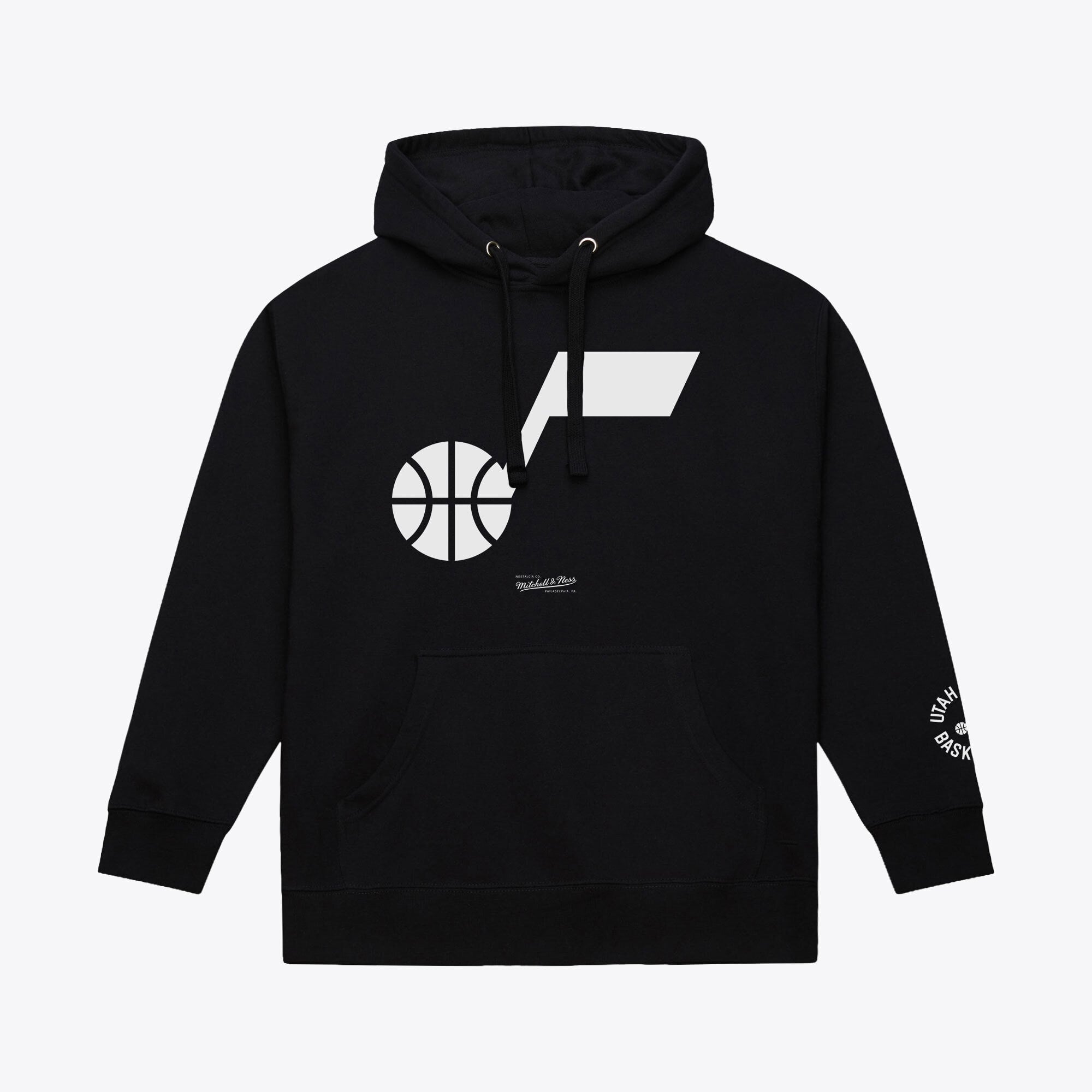 Men's Mitchell & Ness Black Utah Jazz Basic Fleece Hoodie