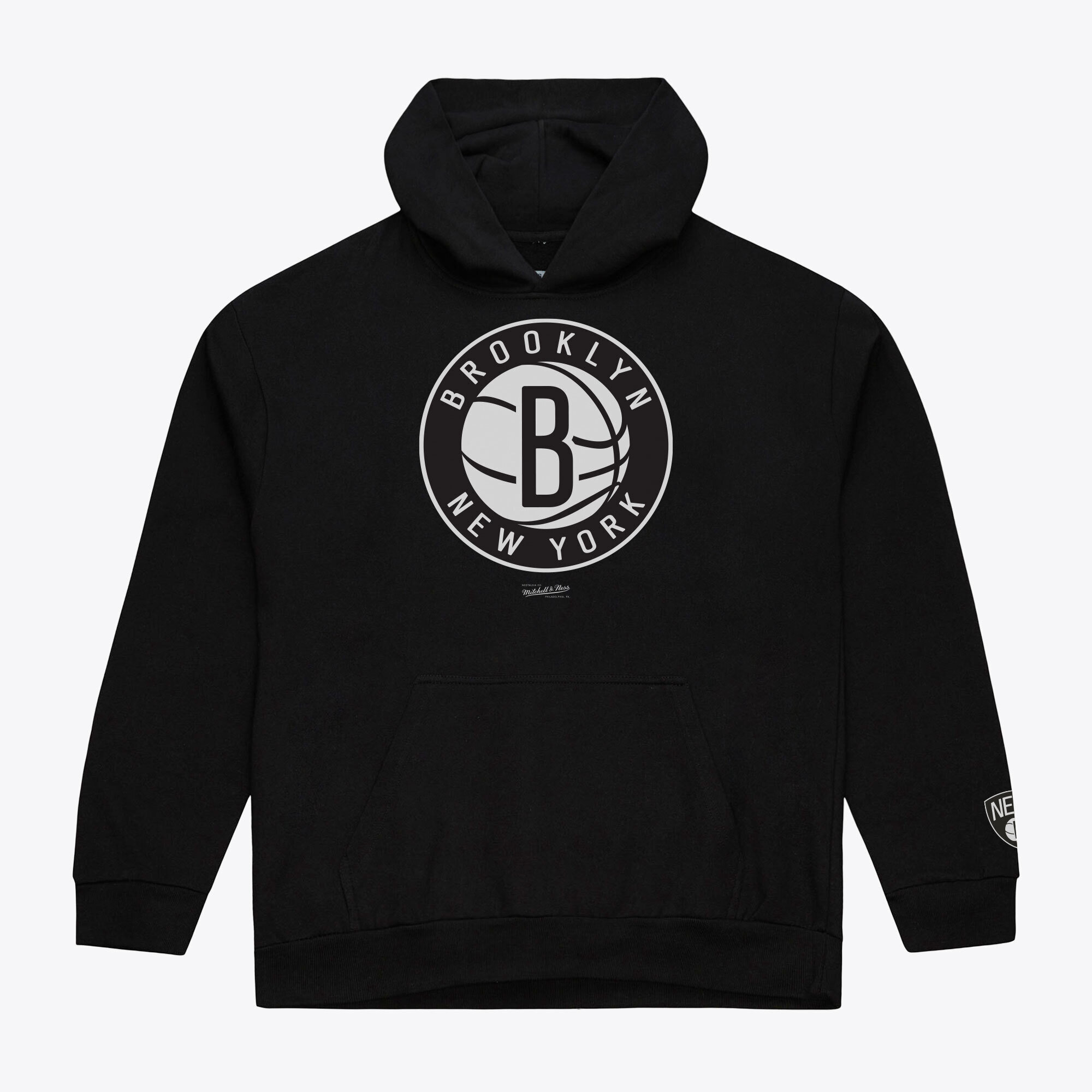 Men’s Mitchell & Ness Black Brooklyn Nets Basic Fleece Hoodie Men’s Mitchell & Ness Black Brooklyn Nets Basic Fleece Hoodie
