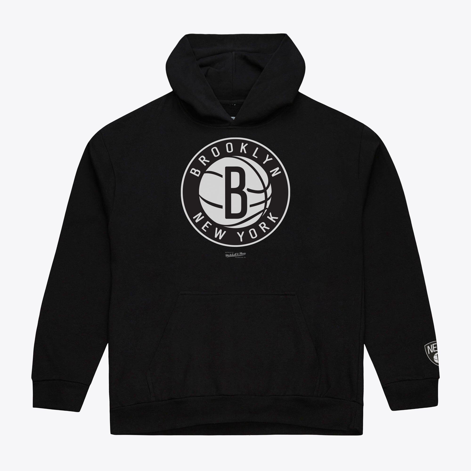 Men's Mitchell & Ness  Black Brooklyn Nets Basic Fleece Hoodie