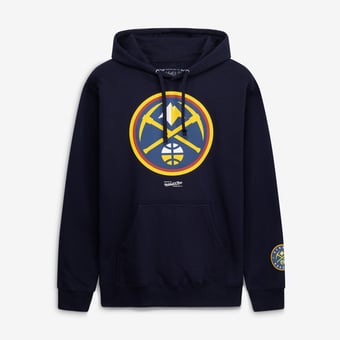 Men's Mitchell & Ness  Navy Denver Nuggets Fleece Hoodie