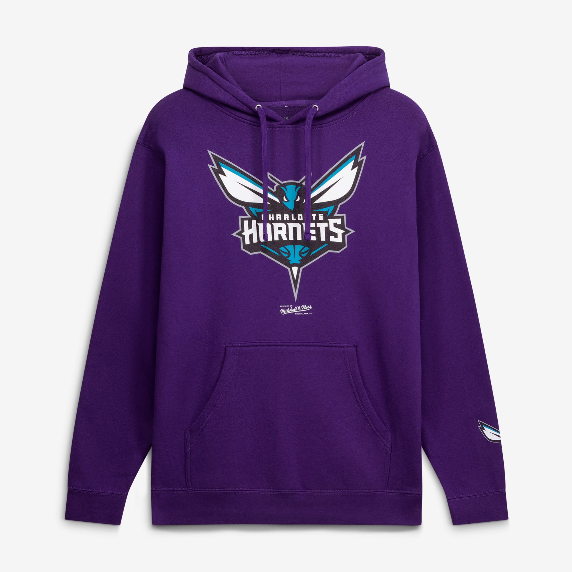 Men's Mitchell & Ness  Purple Charlotte Hornets Fleece Hoodie
