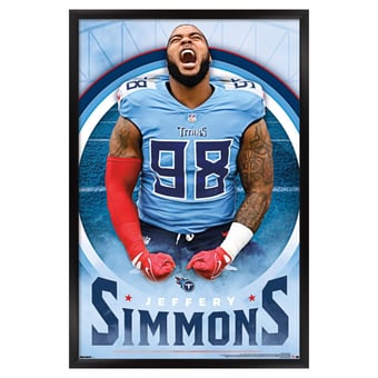 Jeffery Simmons Tennessee Titans 23" x 34" Framed Player Poster