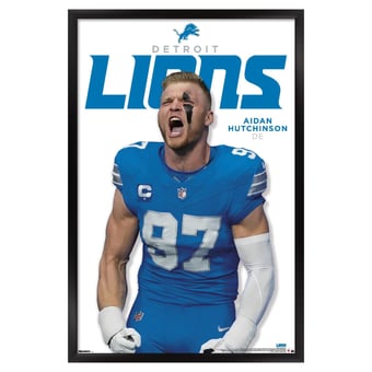 Aidan Hutchinson Detroit Lions 23" x 34" Framed Player Poster