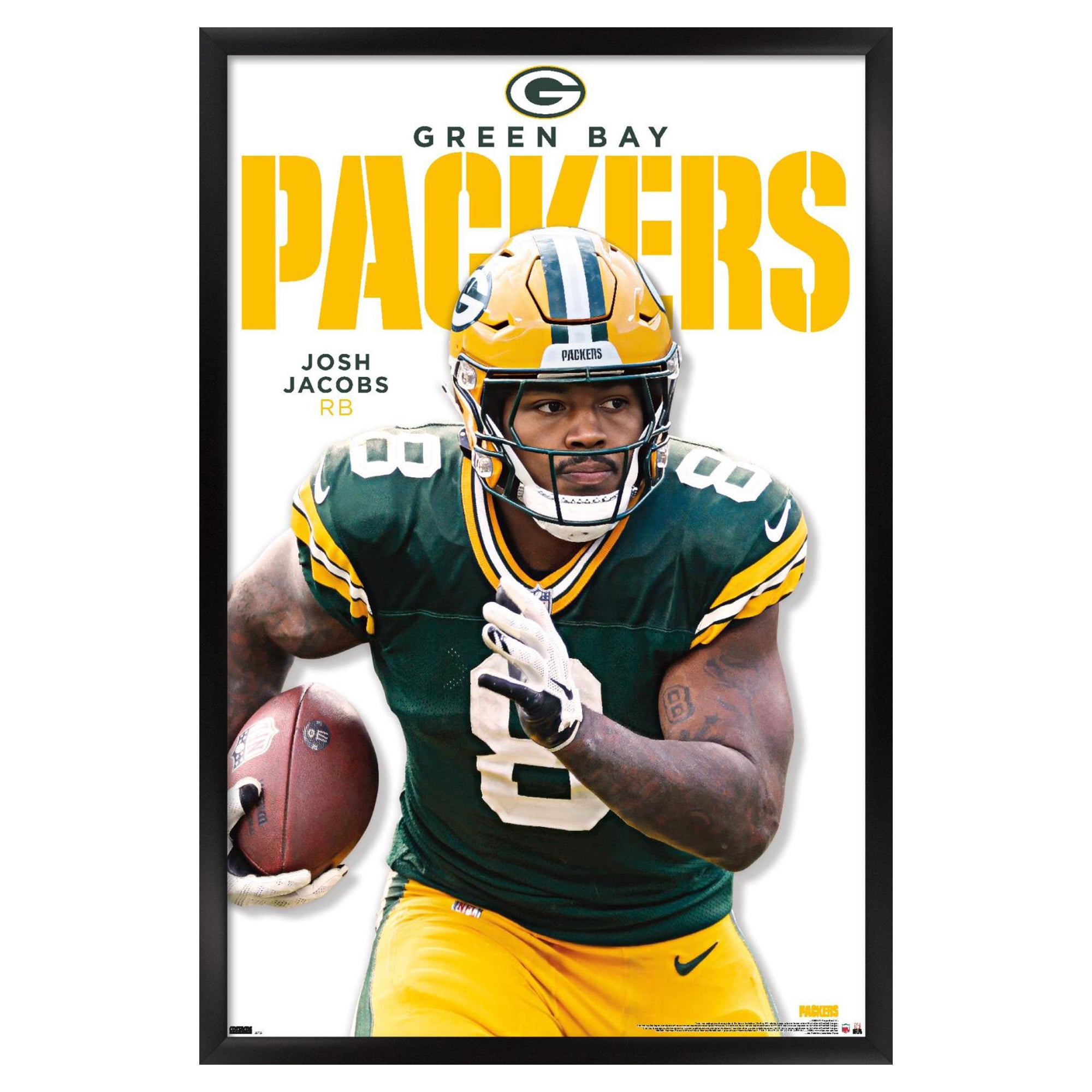 Josh Jacobs Green Bay Packers 23" x 34" Framed Player Poster