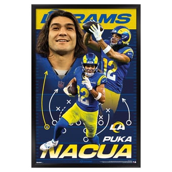 Puka Nacua Los Angeles Rams 23" x 34" Framed Player Poster