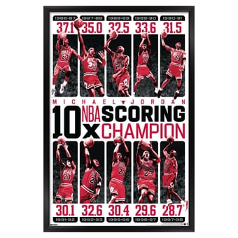 Michael Jordan Chicago Bulls 23" x 34" Framed Player Poster