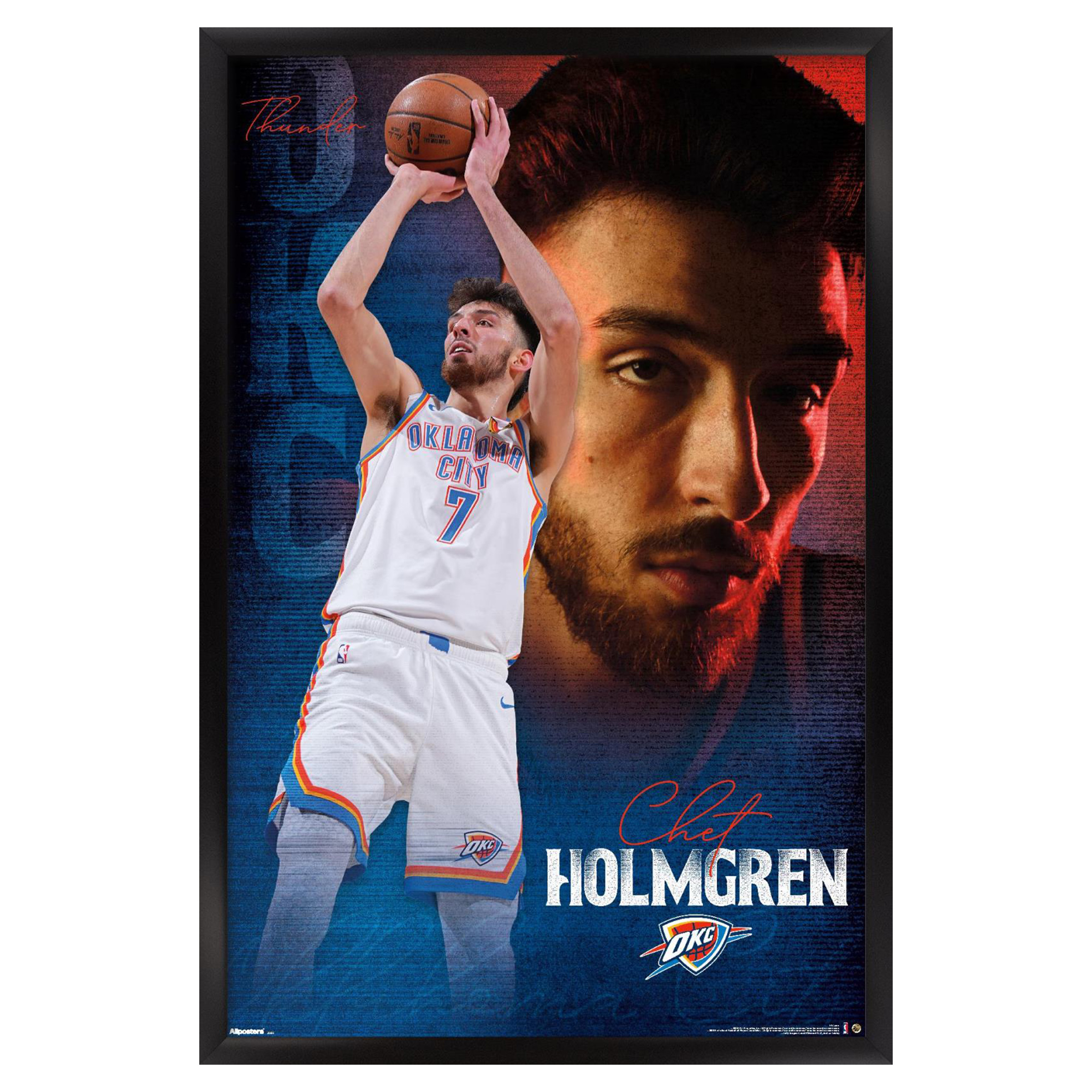 Chet Holmgren Oklahoma City Thunder 23" x 34" Framed Player Poster