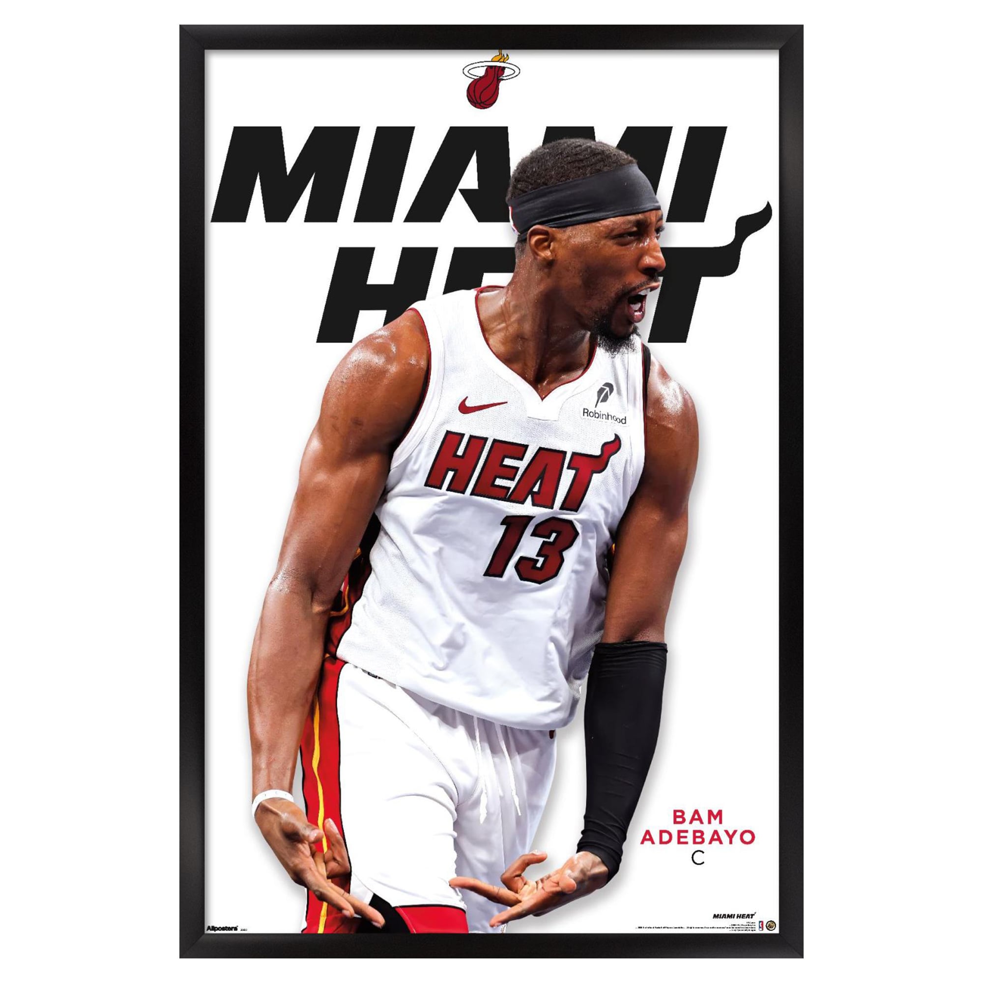 Bam Adebayo Miami Heat 23" x 34" Framed Player Poster