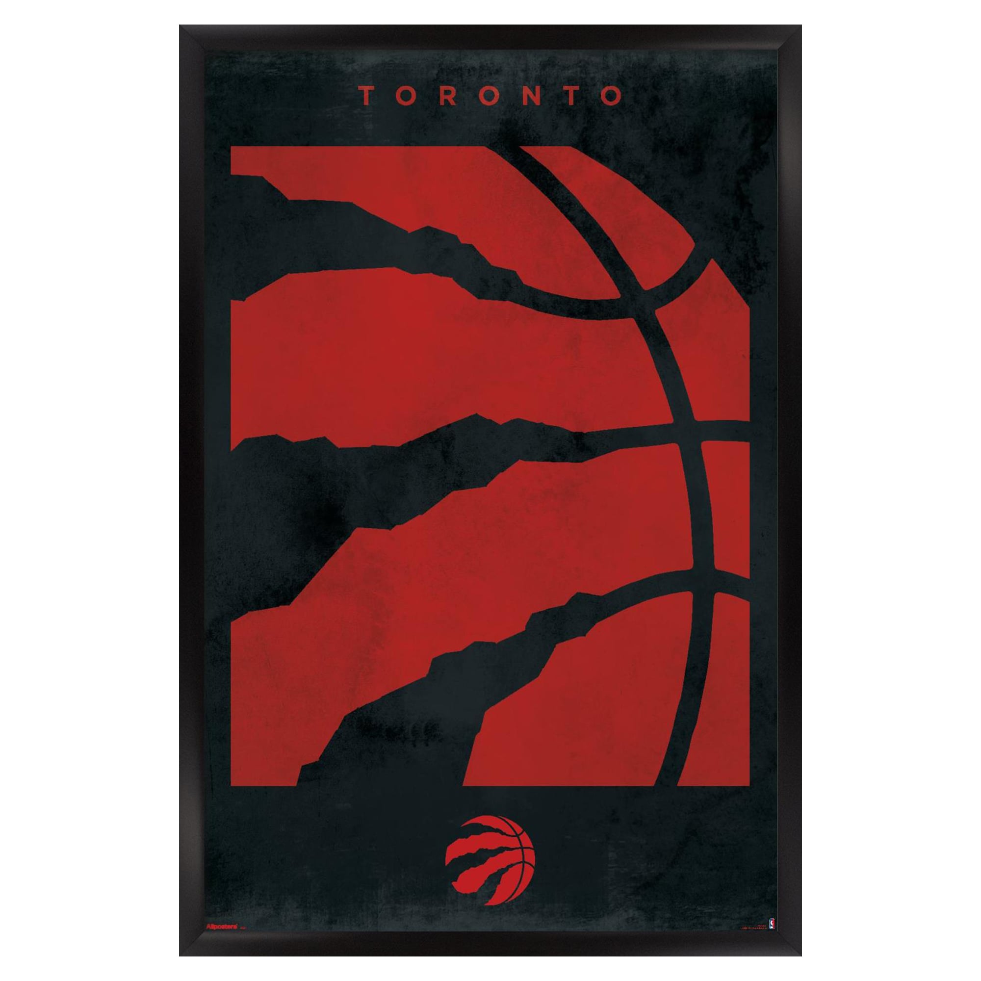 Toronto Raptors 23" x 34" Framed Poster