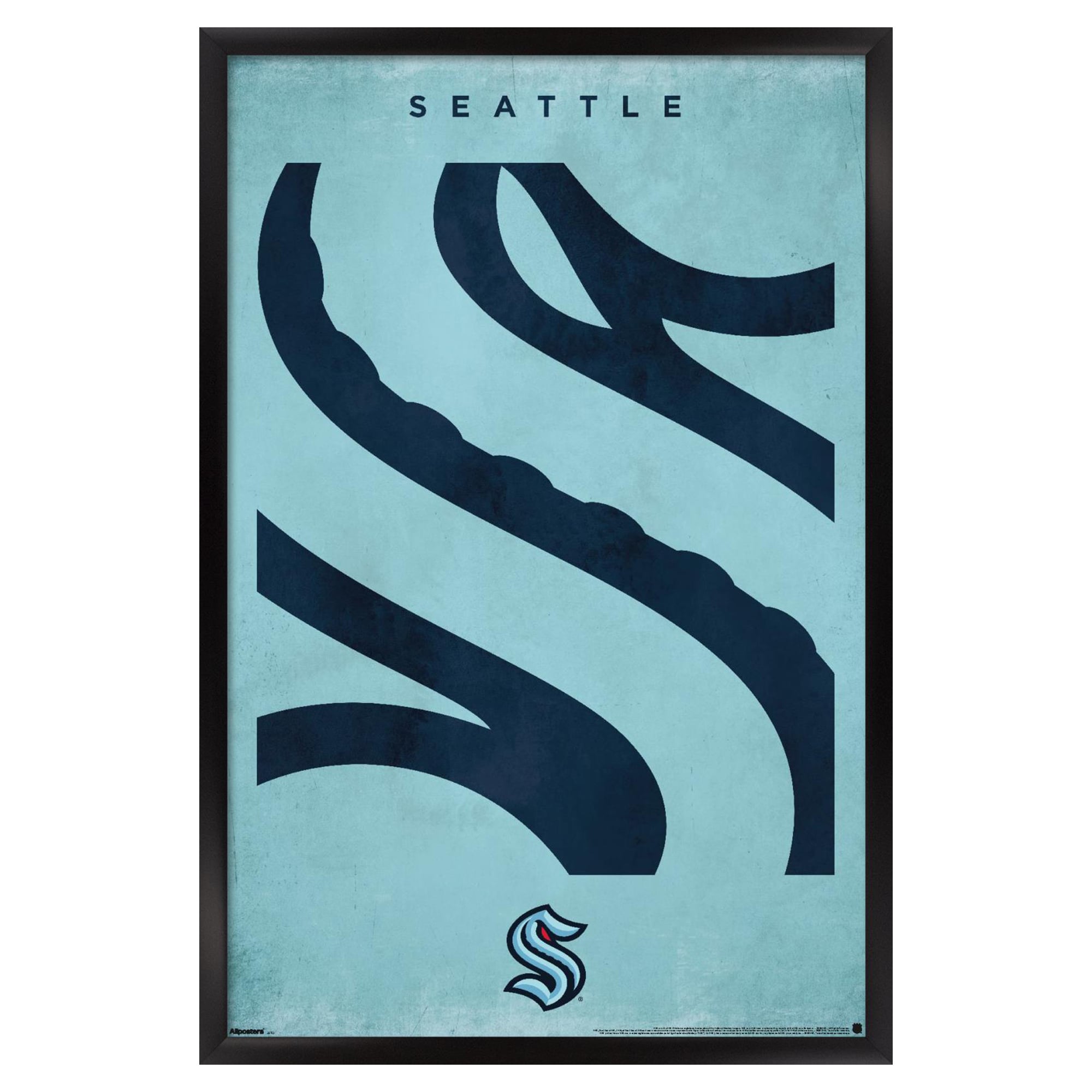 Seattle Kraken 23" x 34" Framed Poster