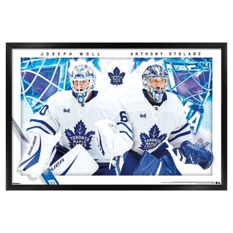 Joseph Woll & Anthony Stolarz Toronto Maple Leafs 23" x 34" Framed Player Poster