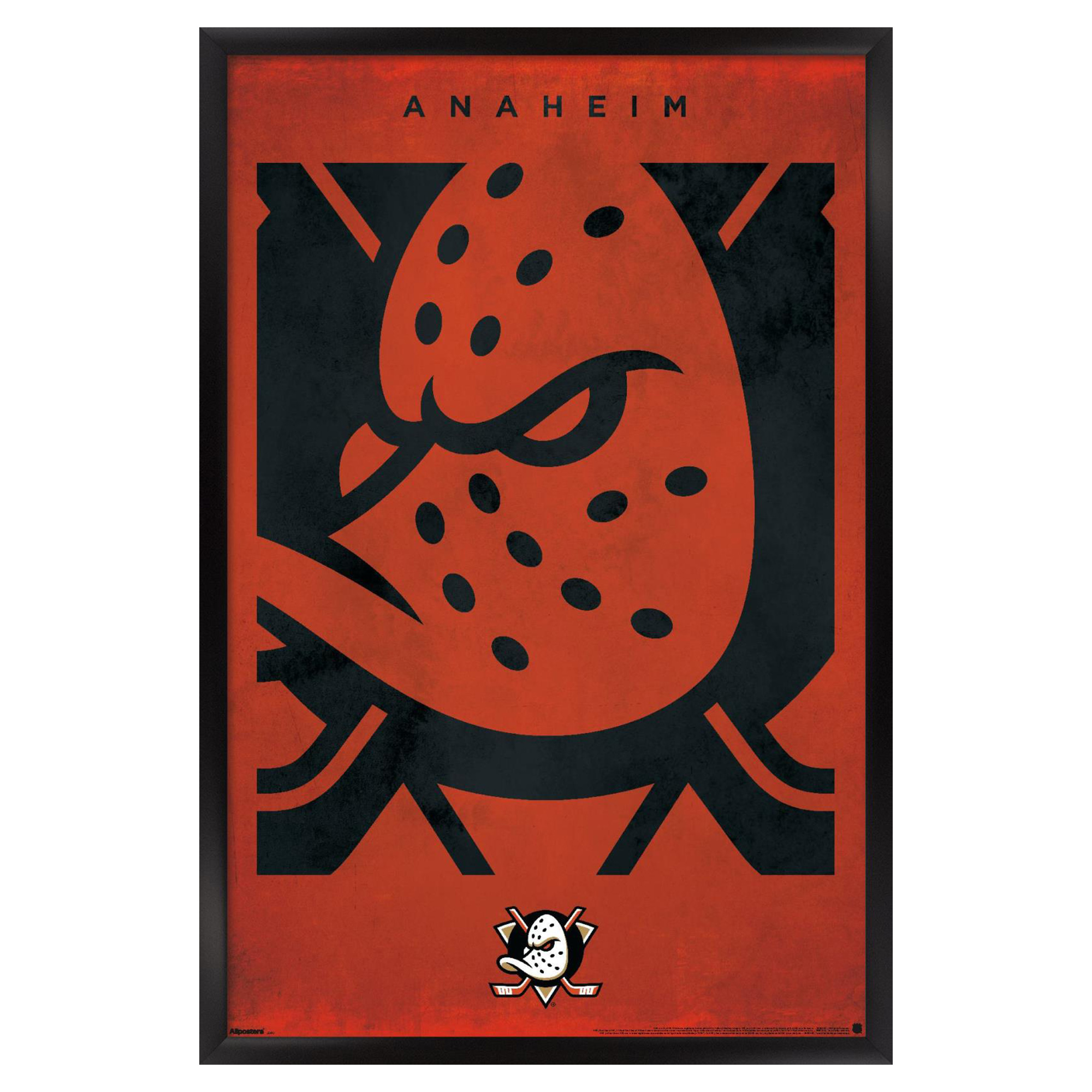 Anaheim Ducks 23" x 34" Framed Poster