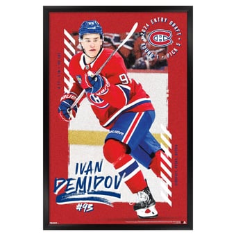 Ivan Demidov Montreal Canadiens 23" x 34" Framed Player Poster
