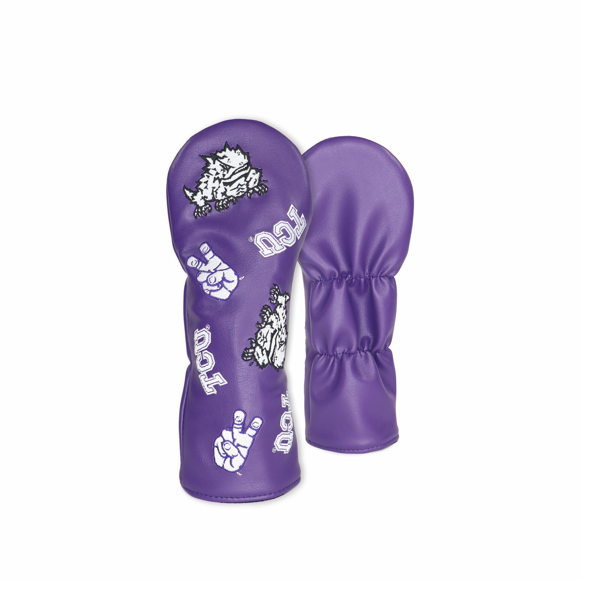 Hometown Brands TCU Horned Frogs Scattered Logo Fairway Club Cover Hometown Brands TCU Horned Frogs Scattered Logo Fairway Club Cover