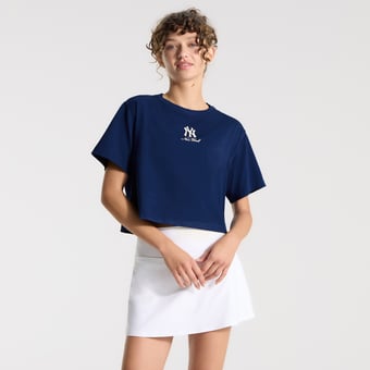 Women's lululemon Midnight Shadow New York Yankees All Yours Organic Cotton Cropped T-Shirt