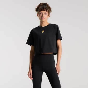 Women's lululemon Black Pittsburgh Pirates All Yours Organic Cotton Cropped T-Shirt