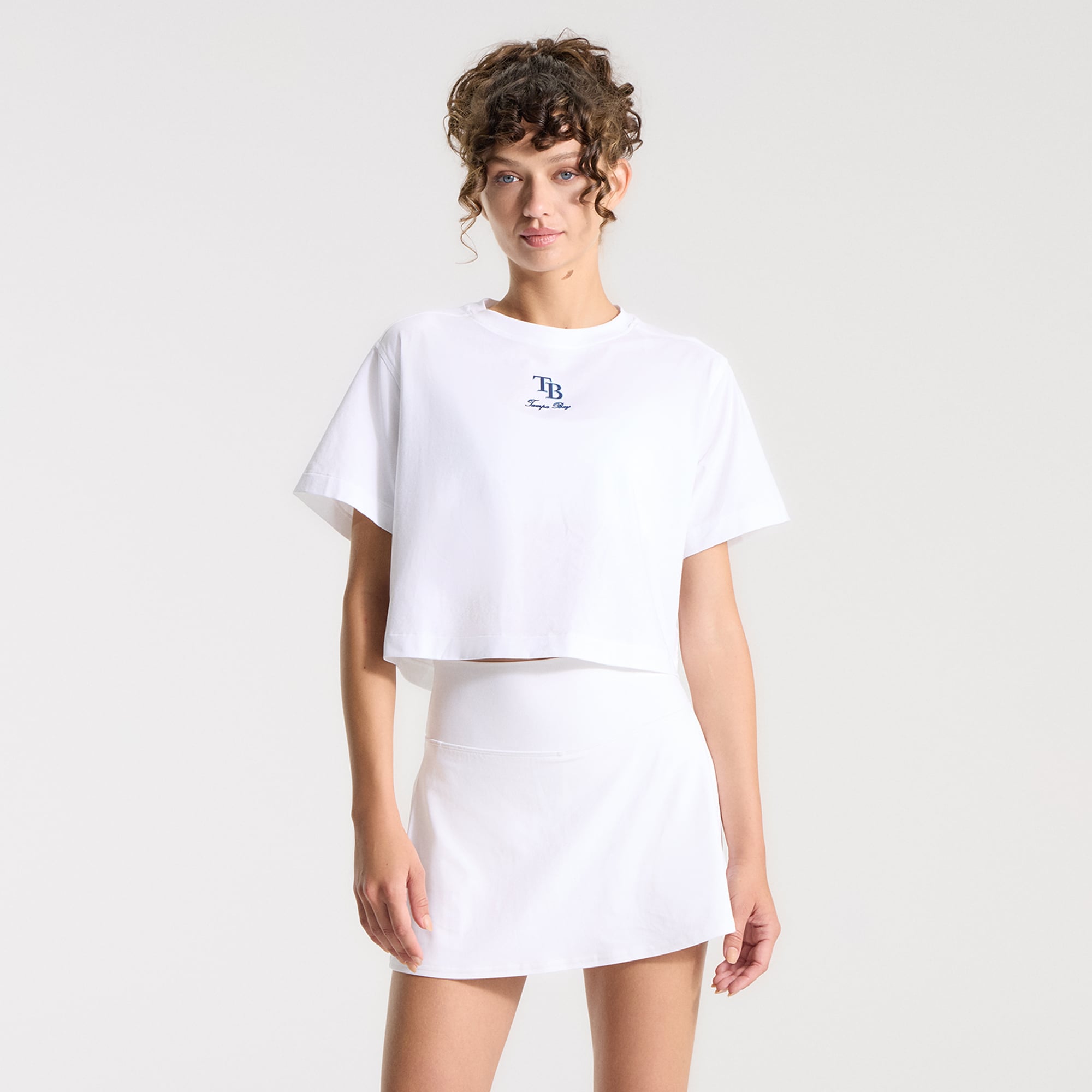 Women's lululemon White Tampa Bay Rays All Yours Organic Cotton Cropped T-Shirt