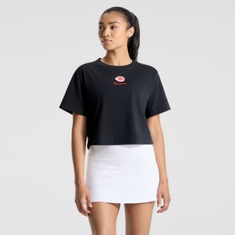 Women's lululemon Black Cincinnati Reds All Yours Organic Cotton Cropped T-Shirt