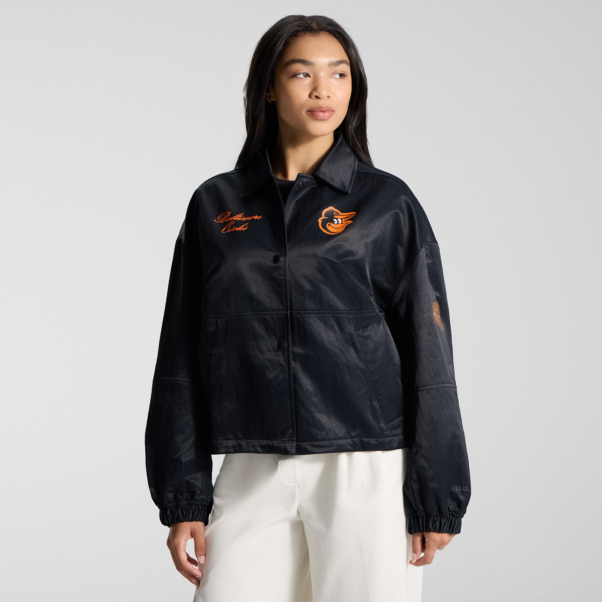 Women’s lululemon Black Baltimore Orioles Coaches Jacket Women’s lululemon Black Baltimore Orioles Coaches Jacket