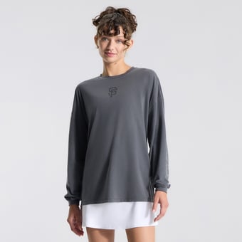 Women's lululemon Gray San Francisco Giants EasySet Relaxed-Fit Long Sleeve T-Shirt