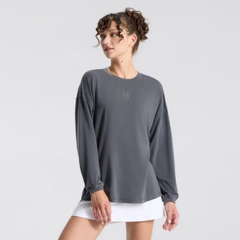Women's lululemon Gray New York Mets EasySet Relaxed-Fit Long Sleeve T-Shirt