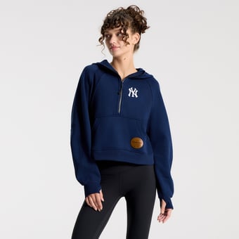 Women's lululemon Midnight Shadow New York Yankees Scuba Oversized Half-Zip Hoodie