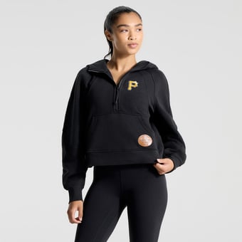 Women's lululemon Black Pittsburgh Pirates Scuba Oversized Half-Zip Hoodie